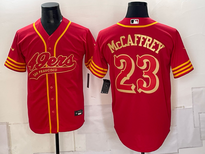 Men 2026 Nike San Francisco 49ers #23 McCaffery red NFL Jersey 0930001
